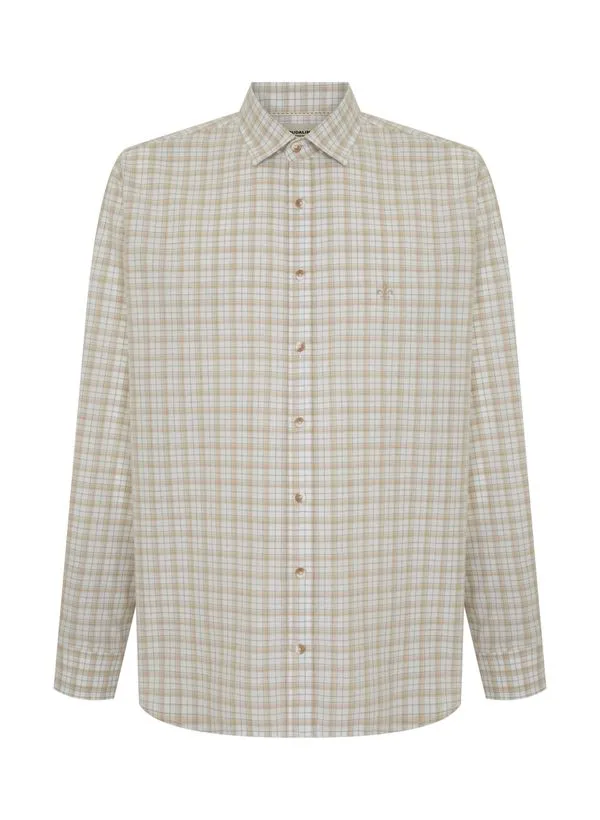 Camisa Comfort Fit Xadrez Melangê Dudalina Masculina 3