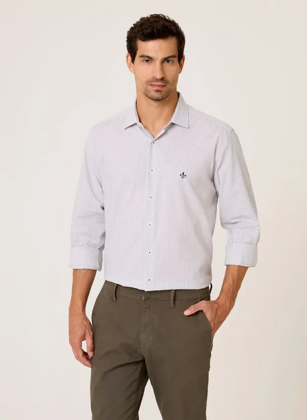 Camisa Comfort Fit Listrada Dudalina Masculina 7