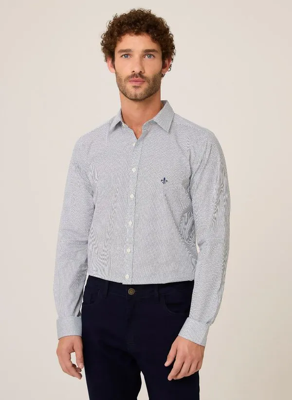 Camisa Milano Mini Print Dudalina Masculina 4