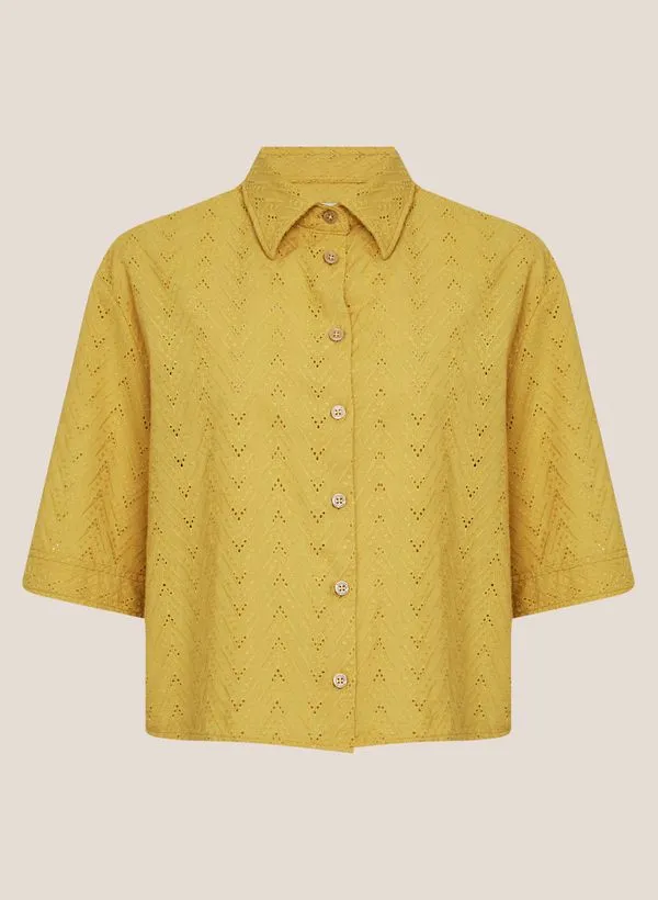 Camisa Cropped Laise Dudalina Feminina 36