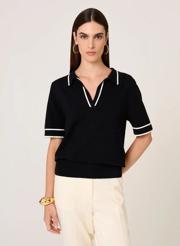 Polo Tricot Friso Mara Dudalina Feminina PP