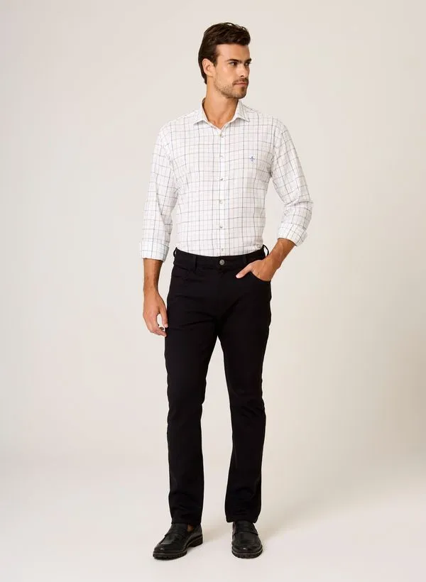 Calça Sarja Slim Fit Moletom Dudalina Masculina 42