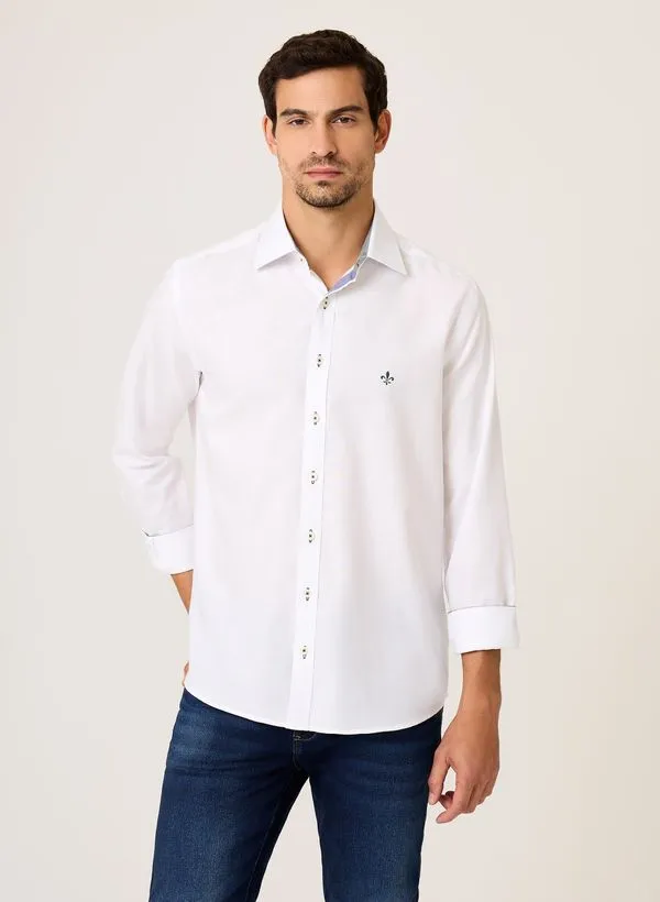 Camisa Comfort Fit Oxford Lisa Dudalina Masculina 3