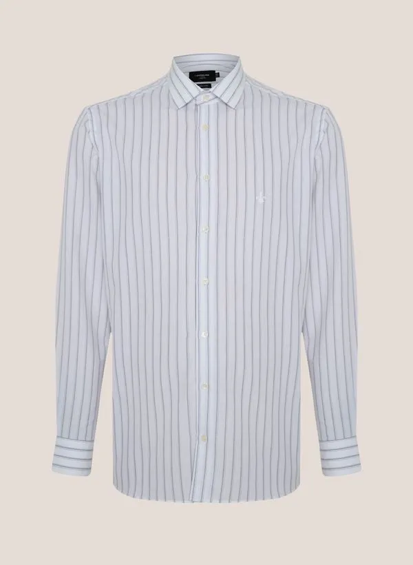 Camisa Comfort Fit Listrada Dudalina Masculina 38