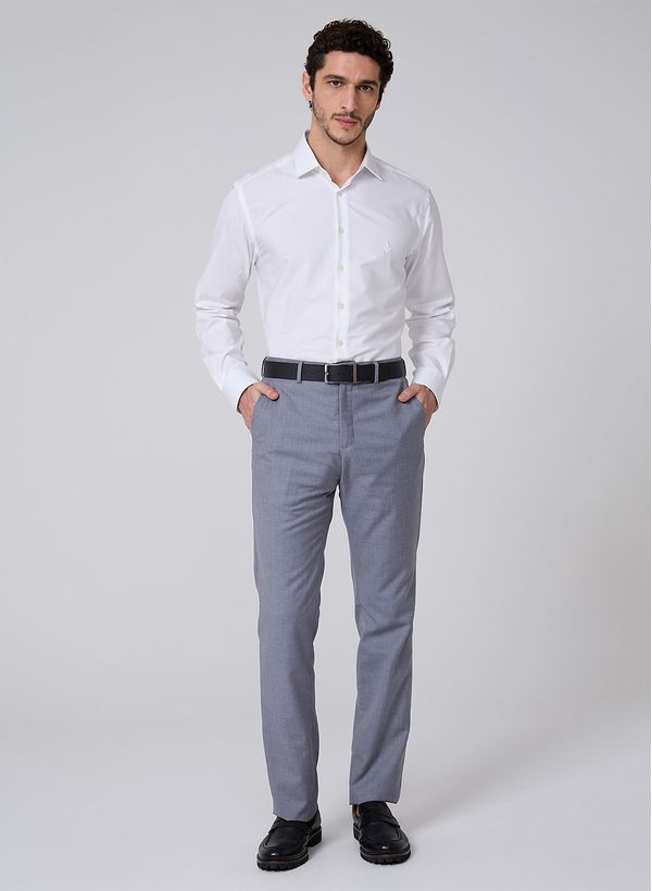 Calça Alfaiataria Cinza Dudalina Masculina 42