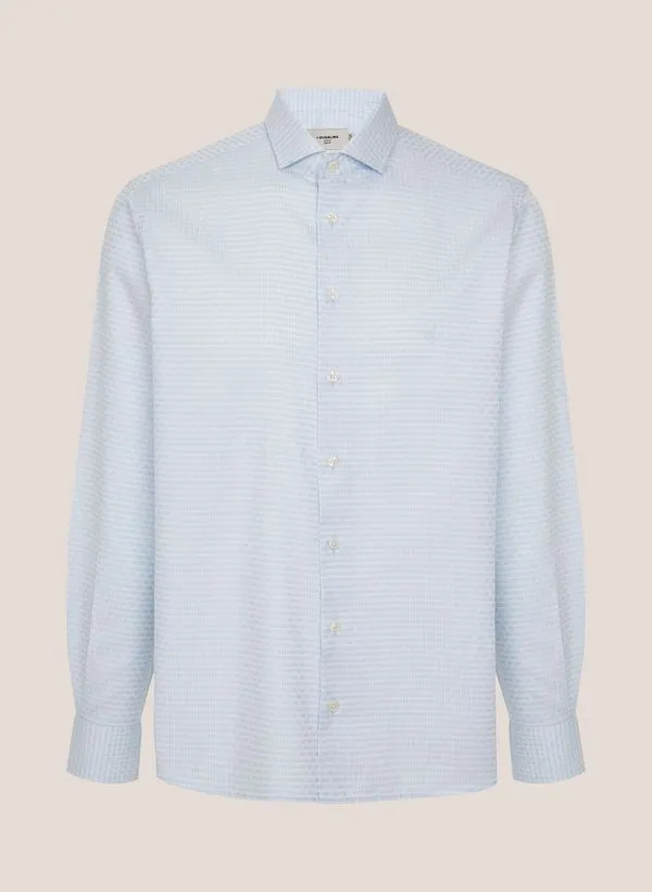 Camisa Slim Fit Maquinetada Dudalina Masculina 46