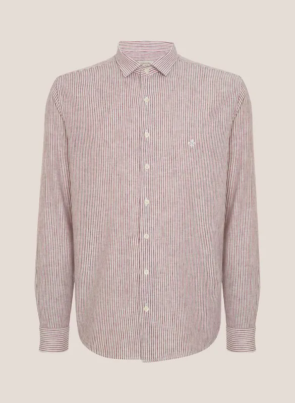 Camisa Slim FIt Linenblend Listrada Dudalina Masculina 5