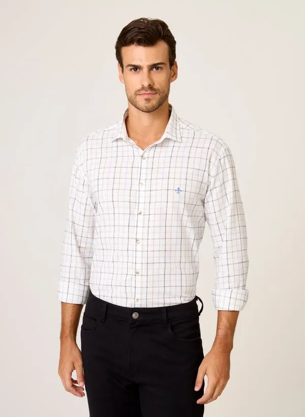 Camisa Comfort Fit Flamê Xadrez Dudalina Masculina 2