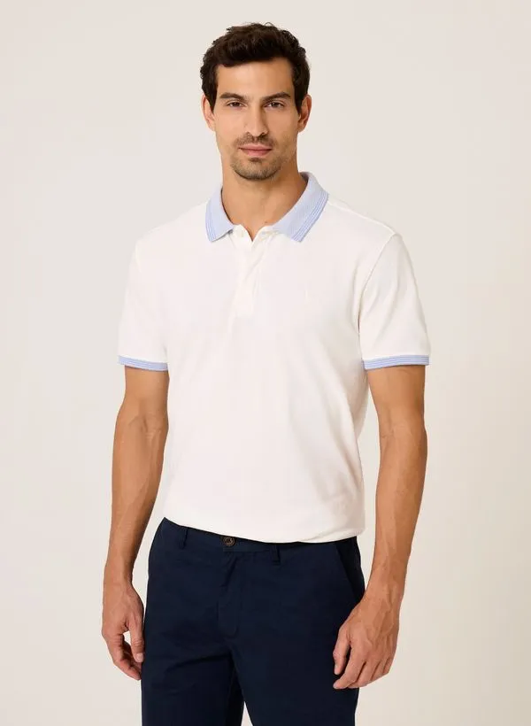 Polo Gola Binada Contraste Dudalina Masculina GG