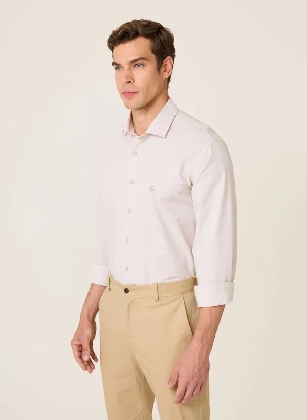 Camisa Comfort Fit Slub Dudalina Masculina 5