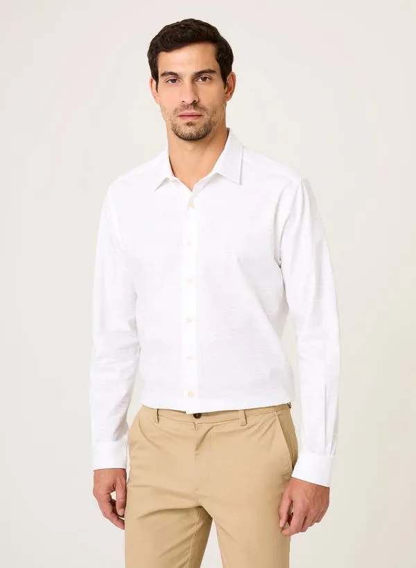 Camisa Slim Fit Maquinetada Xadrez Dudalina Masculina 5