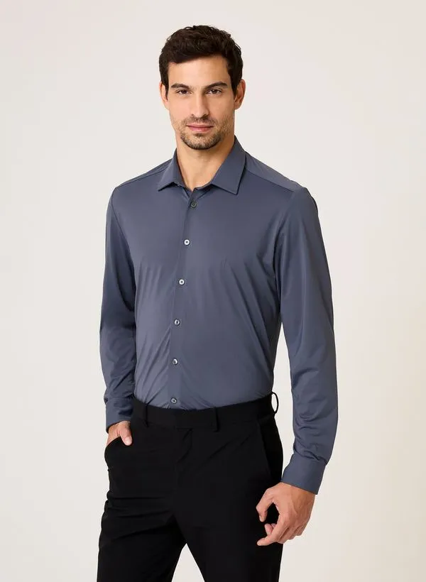 Camisa Slim Fit Performance Dudalina Masculina 44