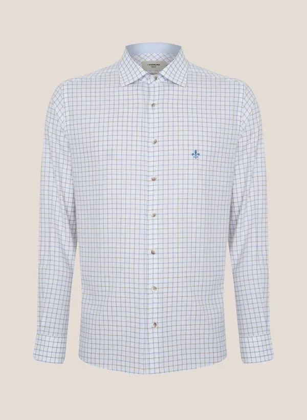 Camisa Slim Fit Oxford Xadrez Dudalina Masculina 2