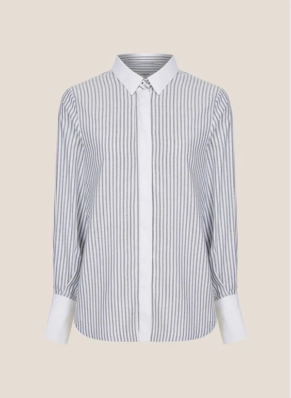 Camisa Special Fit Listrada Dudalina Feminina 42