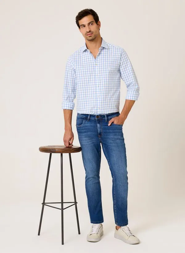 Calça Jeans Slim Fit Denim Dry Dudalina Masculina 42