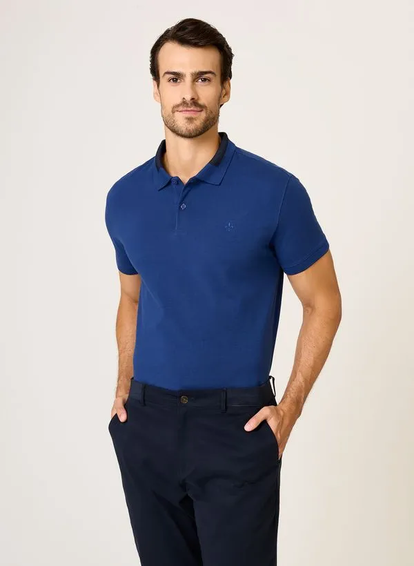 Polo Jacquard Gola Dudalina Masculina P