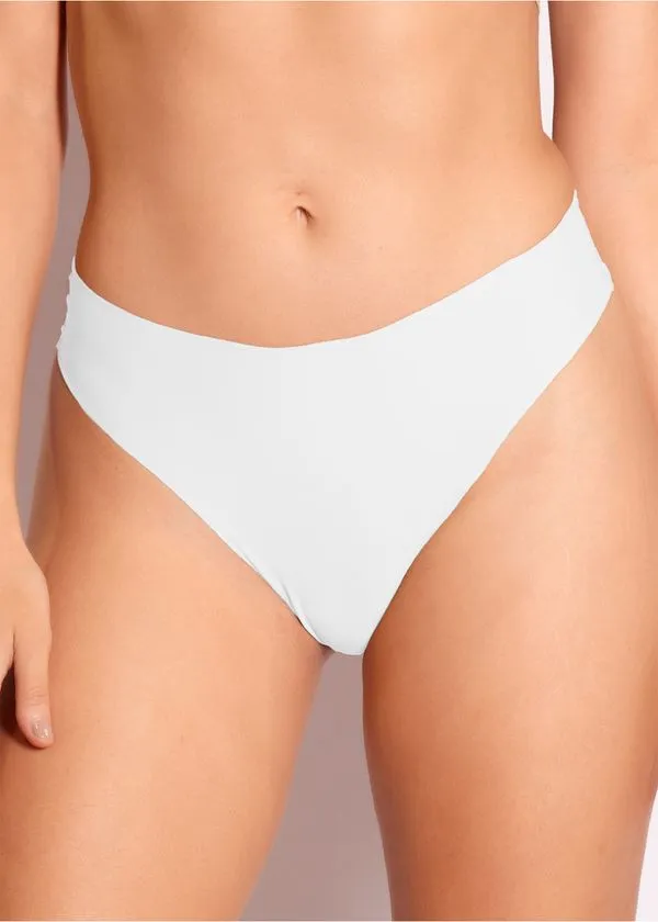 Calcinha Fio Em Microfibra Shape Com Corte A Fio Sweet Skin BRANCO M