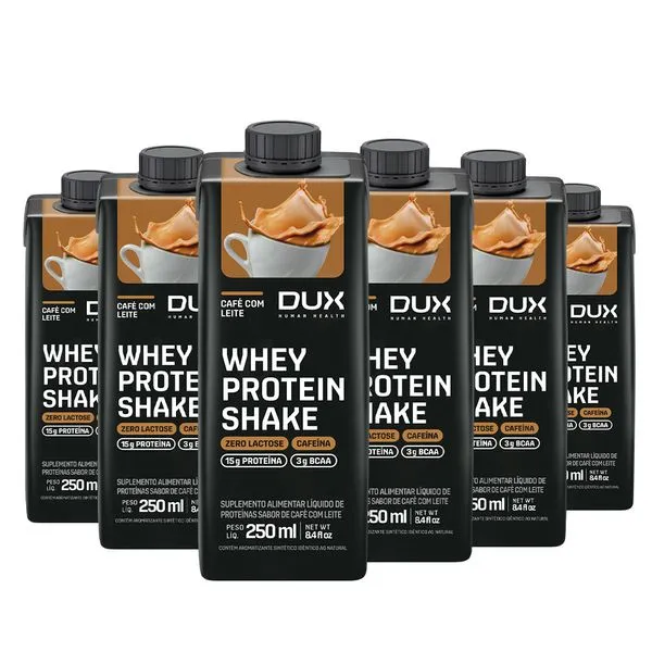 Kit 12 Whey Protein Shake Café com Leite