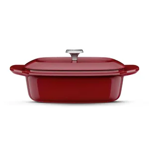 Panela de Ferro Fundido Esmaltado Oval Electrolux Expert 27cm Vermelha