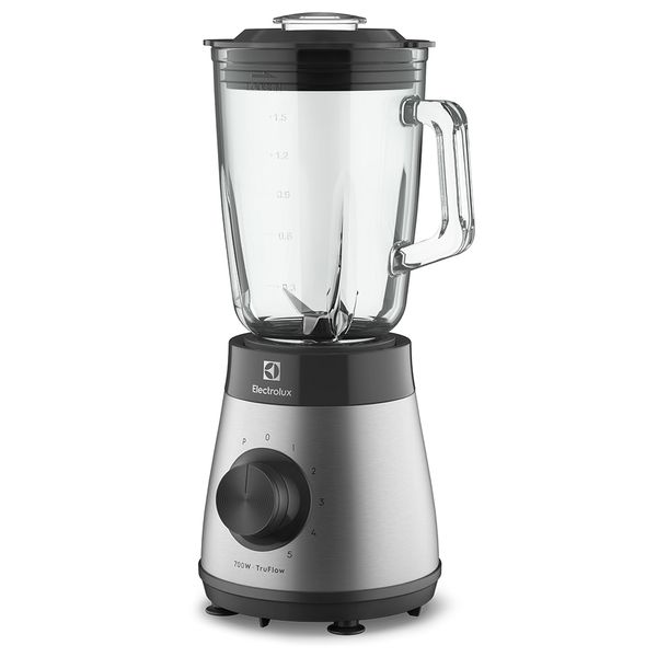 Liquidificador Electrolux 700w 1,5L Experience com Copo de Vidro e Tecnologia TruFlow™ Cor Inox Preto (EBS30) 127V