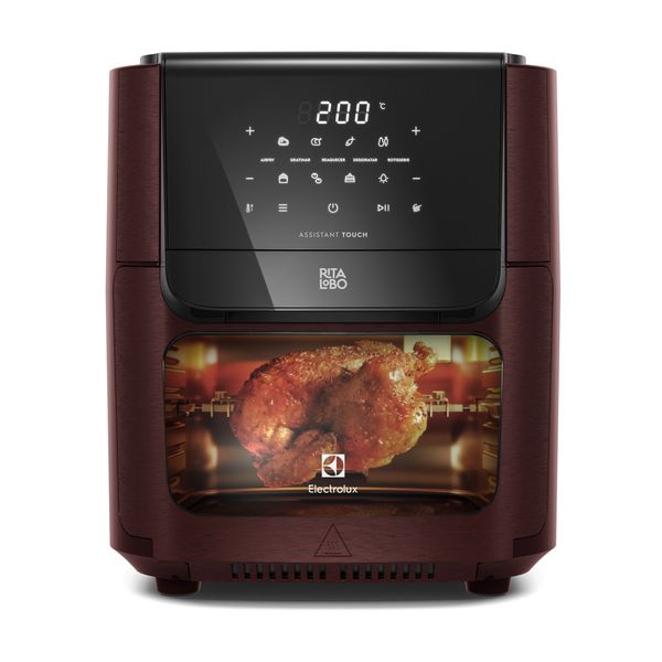 Air Fryer Oven Electrolux Rita Lobo 12L Digital Vermelha c/ Rotisserie e Grelha Antiaderente (EAF91) 220V