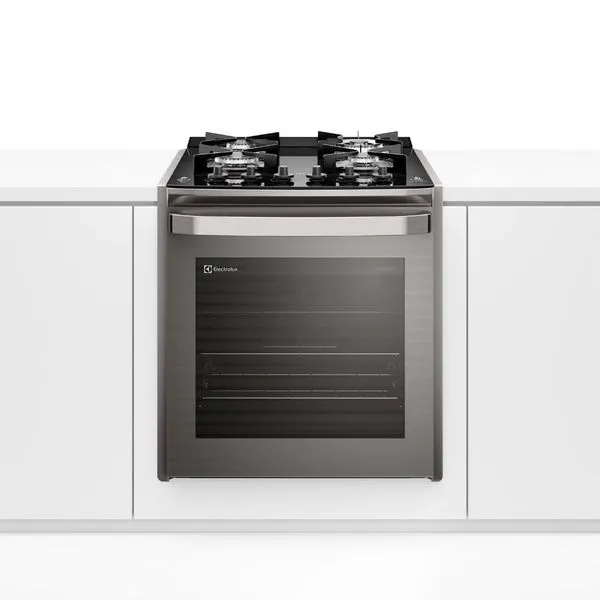 Fogão de Embutir 4 bocas Electrolux Cinza Experience Mesa Vidro, Grill e VaporBake (FE4EC) 220V