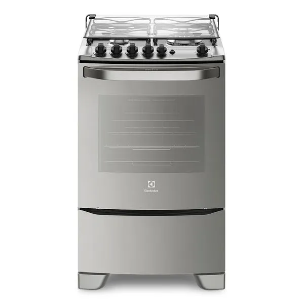 Fogão 4 Bocas Electrolux Prata com Grill e Tripla Chama (56GXQ) Bivolt