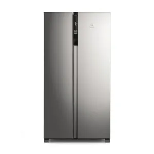 Geladeira Electrolux Frost Free Inverter 440L Efficient com AutoSense Side by Side cor Inox Look (IS4S) 127V