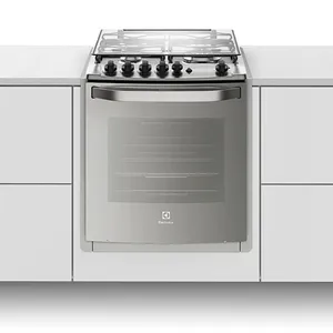 Fogão 4 Bocas de Embutir Electrolux Prata com Grill e Tripla Chama (56EXT) Bivolt