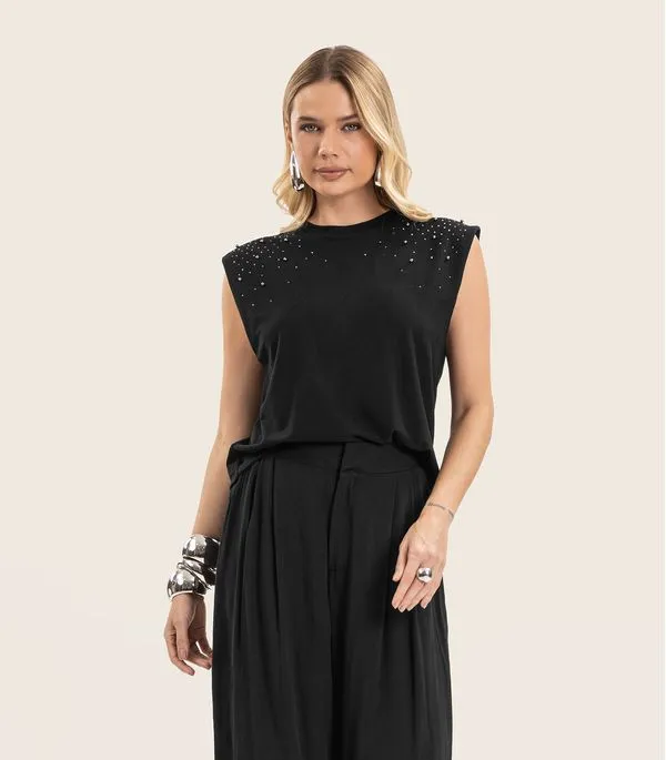 Regata Feminina em Viscose Endless Preto M