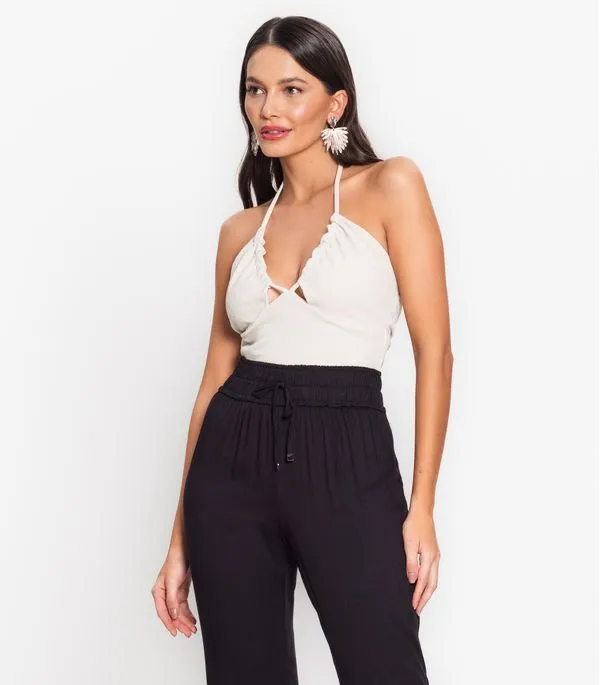 Top Feminino De Alça Endless Bege G
