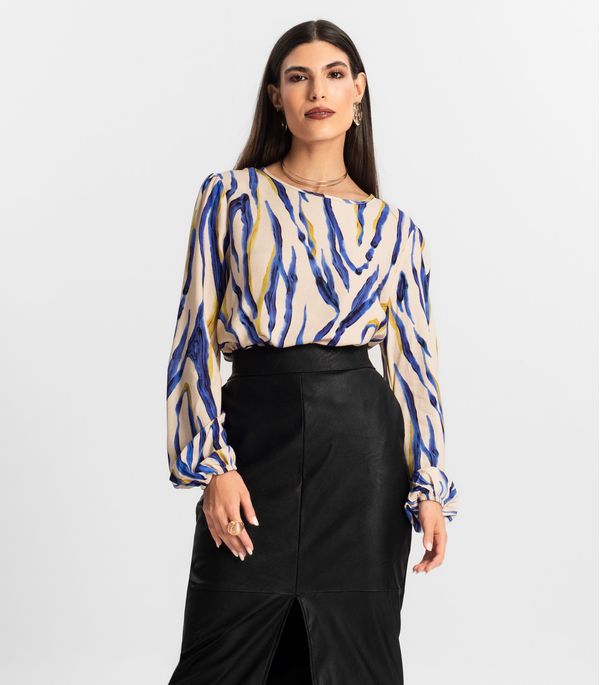 Blusa Feminina Manga Longa Endless Bege G
