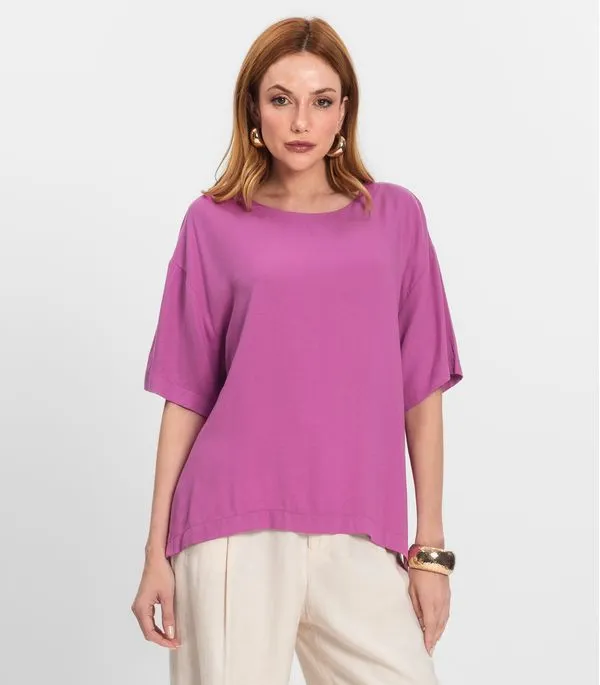 Blusa Feminina Manga Curta Endless Rosa P