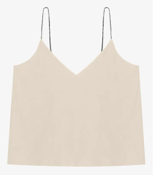 Blusa de Alça Feminina Viscose Creponada Endless Bege P