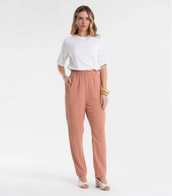 Calça Feminina Linho Strong Clochard Endless Marrom P