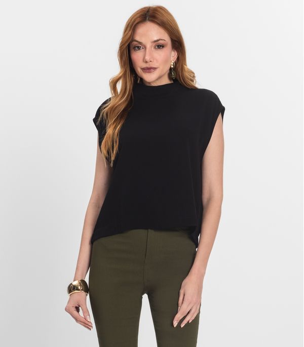 Blusa Feminina Gola Alta Endless Preto M