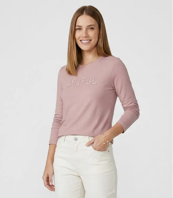Blusa Feminina Manga Longa Viscose Endless Rosa PP