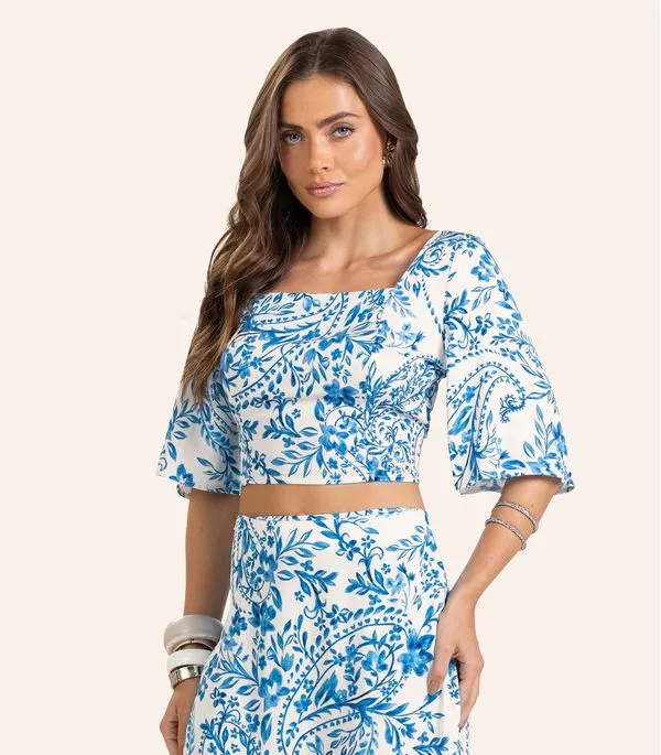 Blusa Viscose Khyara Acetinada Feminina Endless Bege M