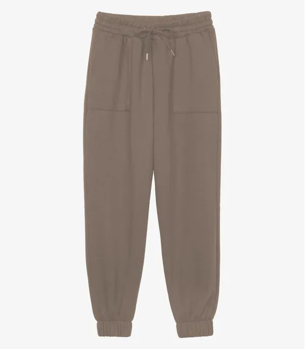 Calça Feminina Moletom Jogger Básico Endless Marrom G