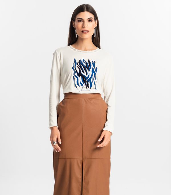 Blusa Manga Longa Endless Bege P
