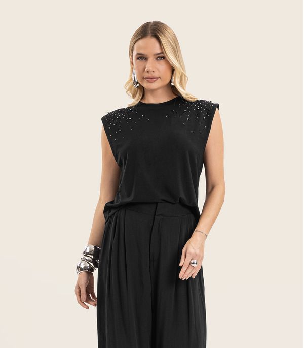 Regata Feminina em Viscose Endless Preto G