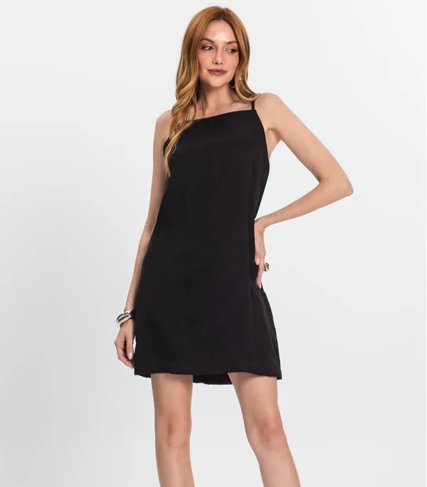 Vestido Feminino Decote Quadrado Endless Preto M