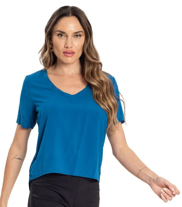 Blusa Feminina Viscose Endless Azul G