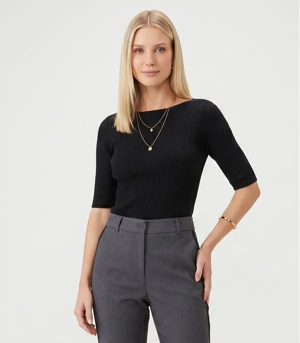 Blusa Feminina Tricot Decote Canoa Endless Preto P