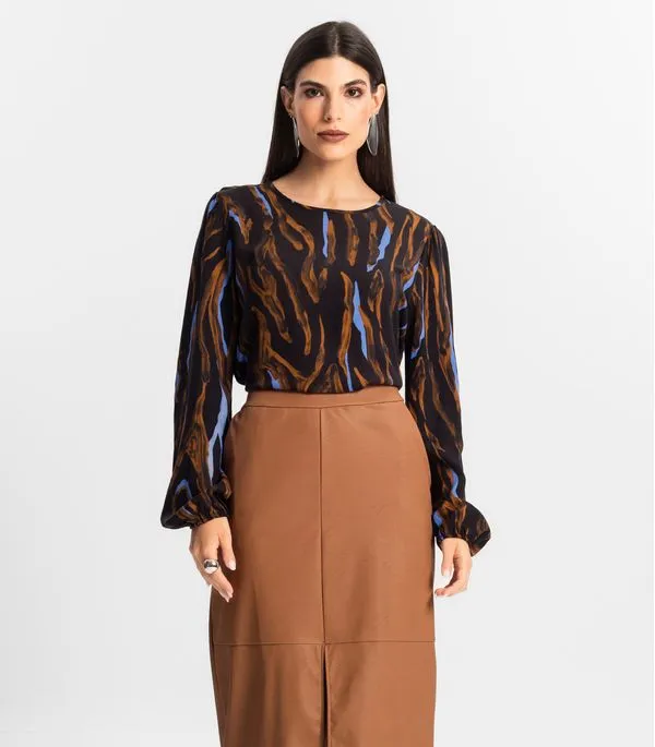 Blusa Feminina Manga Longa Endless Preto P