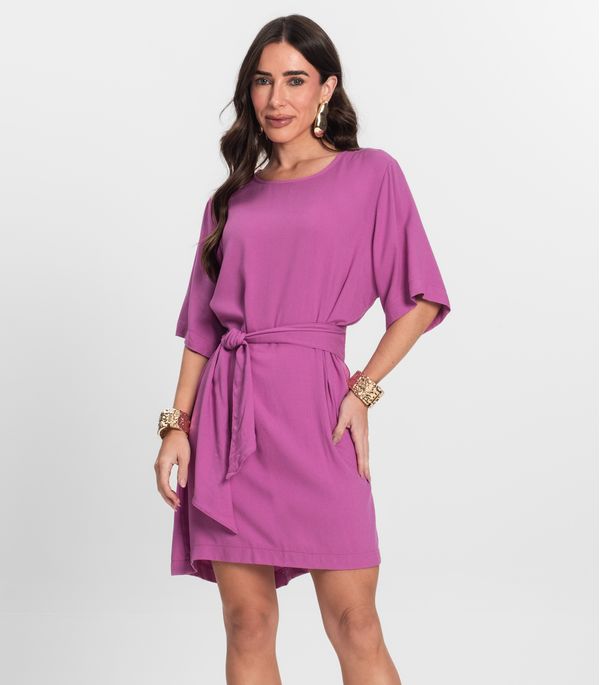 Vestido Curto Feminino Com Cinto Endless Rosa GG