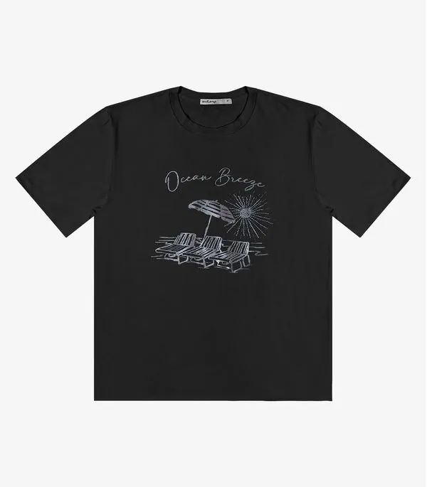 T- Shirt Feminina Manga Curta Endless Preto P