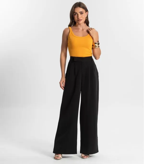 Calça Feminina Em Alfaiataria Endless Preto P