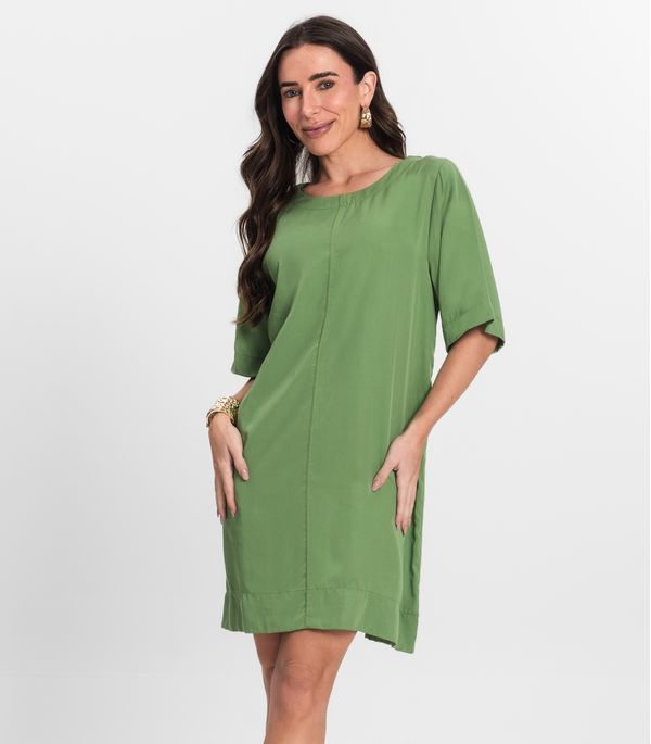 Vestido Curto Feminino Gola Redonda Endless Verde GG