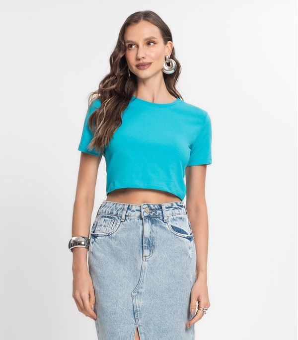 Blusa Feminina Em Cotton Leve Endless Azul P